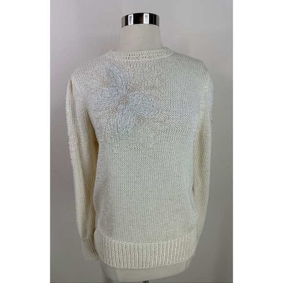 Joann Bryant Beaded Embroidered Butterfly Sweater - Picture 1 of 12